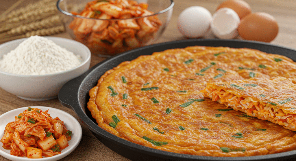Kimchi-Pancake-Korean-Pan cake Prepare.